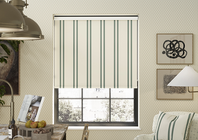 Adelaide, Winnies Stripe Barbing Green - Twist&Fit Roller Blind - Image 3